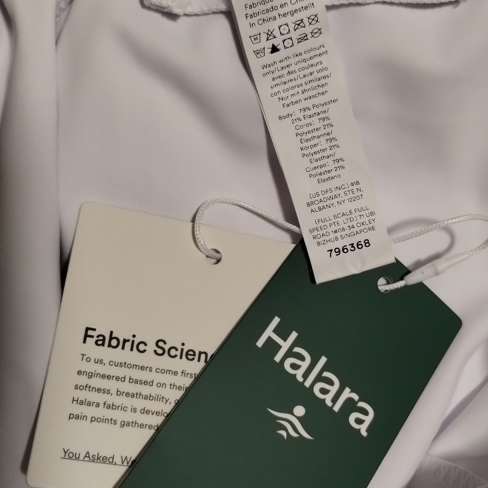 HALARA Flex High Waist Pocket Wide Leg and flare (M)Work Pants White - Picture 2 of 16